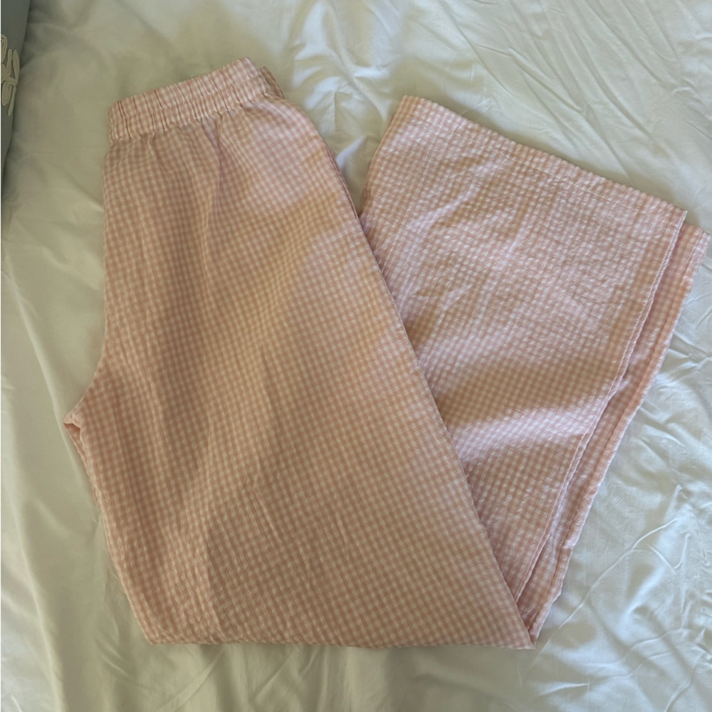 Pacsun Pink and White Gingham lounge pants